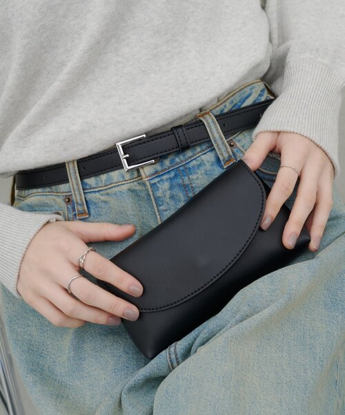 CIAOPANIC TYPY(チャオパニックティピー)の「:【ZOZO限定】アソート素材ウエストポーチベルトBAG(ボディバッグ/ウエストポーチ・レディース・ブラック/ダークブラウン/ベージュ/キャメル/グレイッシュベージュ・ONE SIZE)」の8枚目の写真