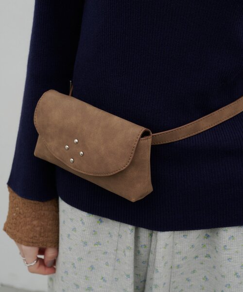CIAOPANIC TYPY(チャオパニックティピー)の「:【ZOZO限定】アソート素材ウエストポーチベルトBAG(ボディバッグ/ウエストポーチ・レディース・ブラック/ダークブラウン/ベージュ/キャメル/グレイッシュベージュ・ONE SIZE)」の14枚目の写真