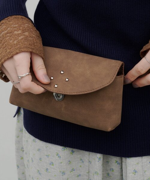CIAOPANIC TYPY(チャオパニックティピー)の「:【ZOZO限定】アソート素材ウエストポーチベルトBAG(ボディバッグ/ウエストポーチ・レディース・ブラック/ダークブラウン/ベージュ/キャメル/グレイッシュベージュ・ONE SIZE)」の15枚目の写真