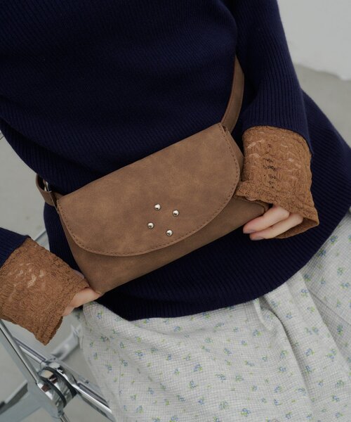 CIAOPANIC TYPY(チャオパニックティピー)の「:【ZOZO限定】アソート素材ウエストポーチベルトBAG(ボディバッグ/ウエストポーチ・レディース・ブラック/ダークブラウン/ベージュ/キャメル/グレイッシュベージュ・ONE SIZE)」の16枚目の写真