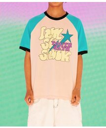 RAGLAN BUBBLE LOGO T-SHIRT_CORAL