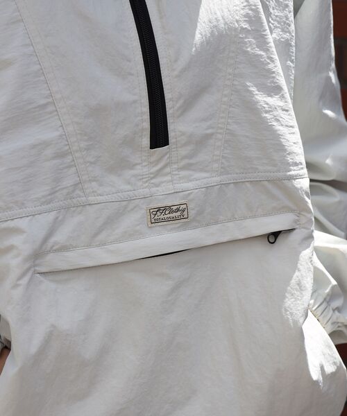 FFEIN(フェイン)の「【撥水加工】FFEIN(フェイン)アノラックジャケット / セットアップ ナイロン スタンド フルジップ 刺繍 ワンポイント ドローコード(ナイロンジャケット・メンズ・レッド/ブラック/アイボリー・SMALL/LARGE/MEDIUM)」の18枚目の写真