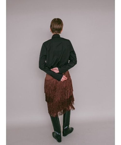 sahara(サハラ)の「【26AW PRE ORDER】Fringe Midi Skirt(スカート・レディース・ブラック/ブラウン・S/M)」の14枚目の写真