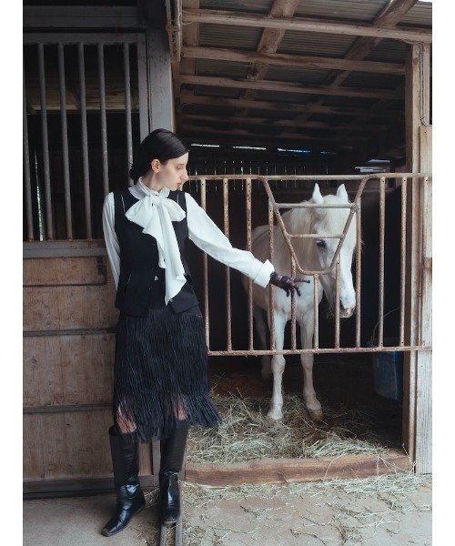sahara(サハラ)の「【26AW PRE ORDER】Fringe Midi Skirt(スカート・レディース・ブラック/ブラウン・S/M)」の19枚目の写真