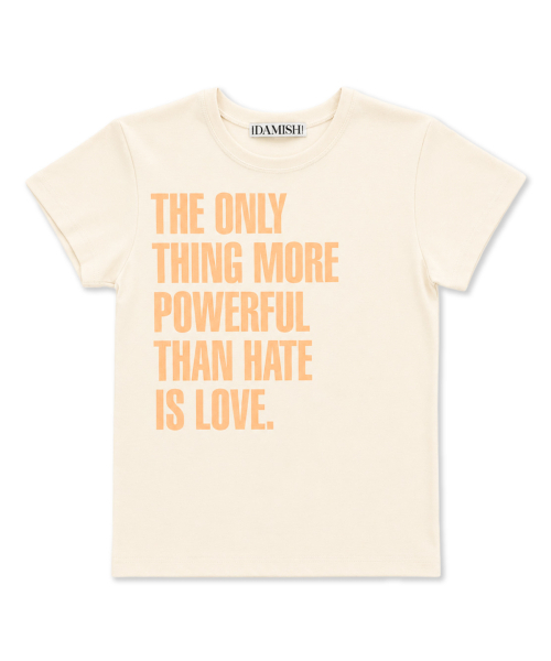 DAMISH(ダミシュ)の「シルケットコットンレタリングスリムTシャツ_クリーム(Tシャツ/カットソー・レディース・クリーム・OS)」の3枚目の写真