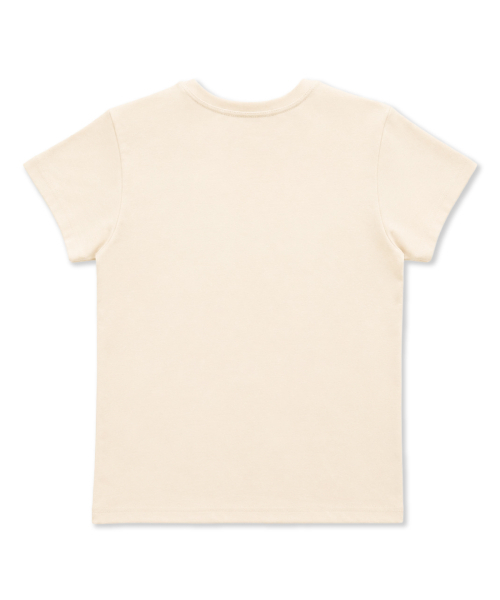 DAMISH(ダミシュ)の「シルケットコットンレタリングスリムTシャツ_クリーム(Tシャツ/カットソー・レディース・クリーム・OS)」の4枚目の写真
