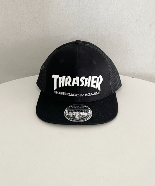THRASHER（スラッシャー）の「MAG LOGO ツイルメッシュ平ツバキャップ（キャップ・キッズ・ブラック・FREE）」の2枚目の写真