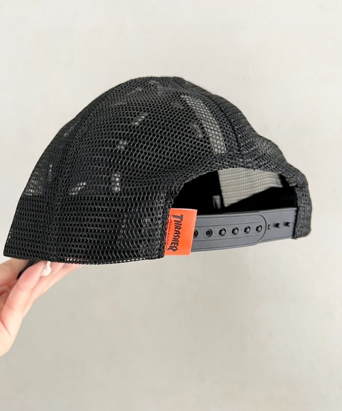 THRASHER（スラッシャー）の「MAG LOGO ツイルメッシュ平ツバキャップ（キャップ・キッズ・ブラック・FREE）」の6枚目の写真