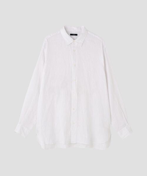 YLEVE(イレーヴ)の「YLEVE / LINEN BROADCLOTH SHIRT(シャツ/ブラウス・メンズ・ブラウン/ホワイト・4/5)」の2枚目の写真