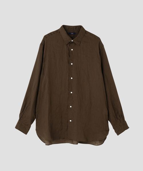 YLEVE(イレーヴ)の「YLEVE / LINEN BROADCLOTH SHIRT(シャツ/ブラウス・メンズ・ブラウン/ホワイト・4/5)」の8枚目の写真