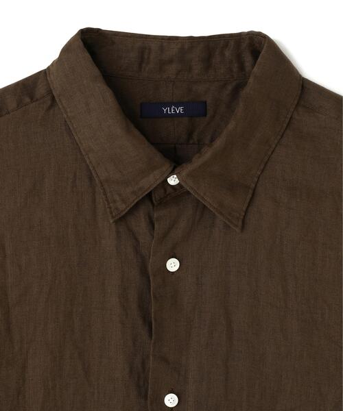 YLEVE(イレーヴ)の「YLEVE / LINEN BROADCLOTH SHIRT(シャツ/ブラウス・メンズ・ブラウン/ホワイト・4/5)」の9枚目の写真
