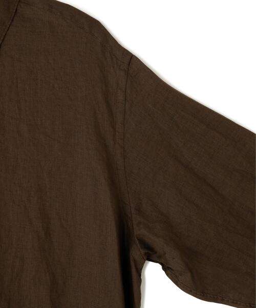 YLEVE(イレーヴ)の「YLEVE / LINEN BROADCLOTH SHIRT(シャツ/ブラウス・メンズ・ブラウン/ホワイト・4/5)」の10枚目の写真