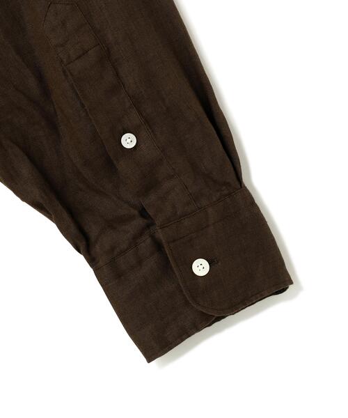 YLEVE(イレーヴ)の「YLEVE / LINEN BROADCLOTH SHIRT(シャツ/ブラウス・メンズ・ブラウン/ホワイト・4/5)」の11枚目の写真