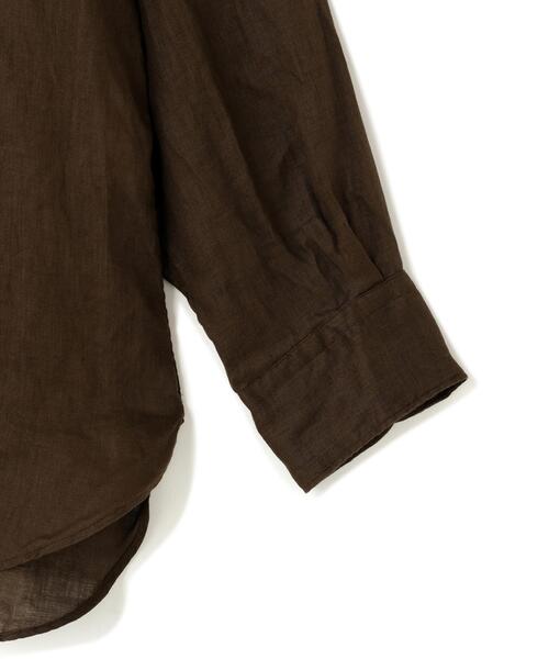 YLEVE(イレーヴ)の「YLEVE / LINEN BROADCLOTH SHIRT(シャツ/ブラウス・メンズ・ブラウン/ホワイト・4/5)」の12枚目の写真