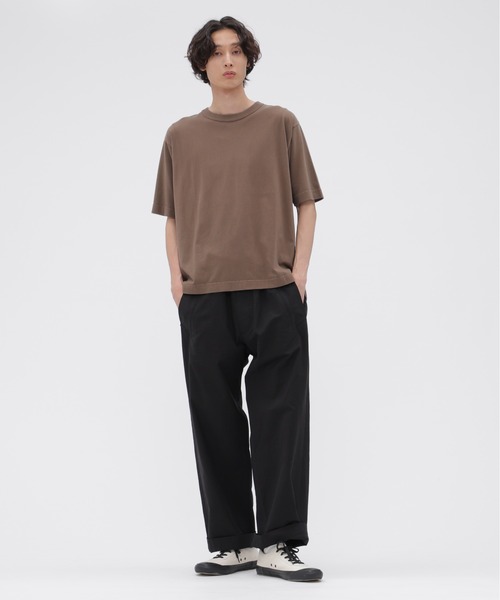 MHL.(エムエイチエル)の「FADED ROUGH COTTON JERSEY(Tシャツ/カットソー・メンズ・ライトブラウン/セージグリーン・LARGE/MEDIUM)」の6枚目の写真