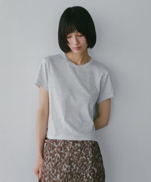A part by(アパートバイ)の「【20周年】Apb_ロゴTシャツ(Tシャツ/カットソー・レディース・ライトピンク/ライトグレー/ボルドー/オフホワイト/ブラウン・FREE)」の14枚目の写真