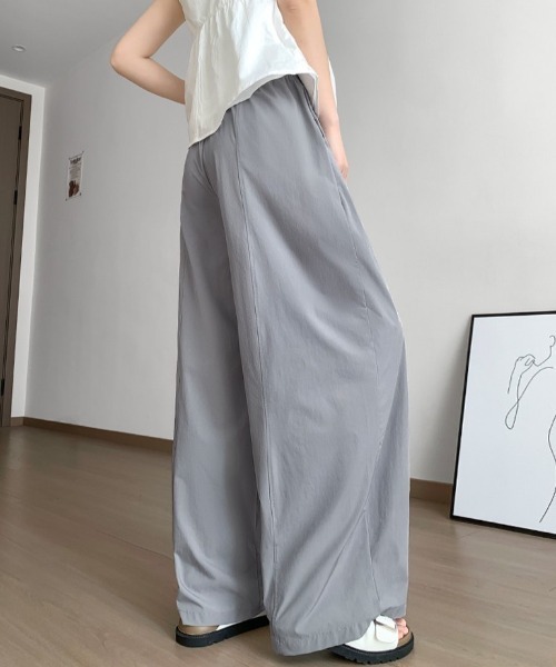 Mela(メラ)の「ドロストイージー バルーンワイドパンツ(その他パンツ・レディース・ピンク/ベージュ/グレー/ブルー/ブラック・L/M/S)」の2枚目の写真