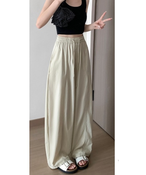 Mela(メラ)の「ドロストイージー バルーンワイドパンツ(その他パンツ・レディース・ピンク/ベージュ/グレー/ブルー/ブラック・L/M/S)」の16枚目の写真