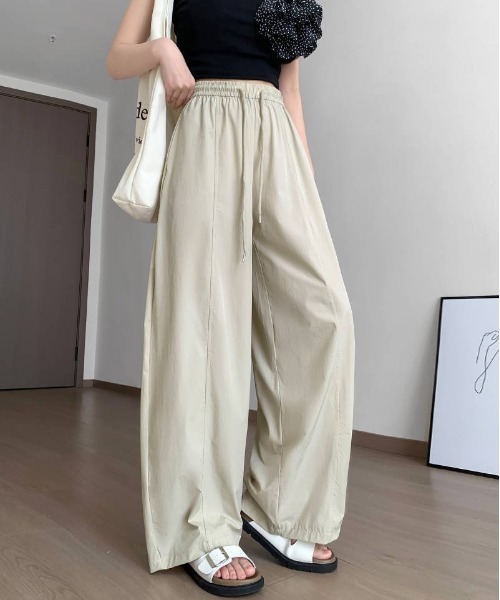 Mela(メラ)の「ドロストイージー バルーンワイドパンツ(その他パンツ・レディース・ピンク/ベージュ/グレー/ブルー/ブラック・L/M/S)」の8枚目の写真