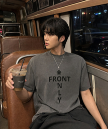 CROSS オーバーサイズ 半袖Tシャツ [チャコール]