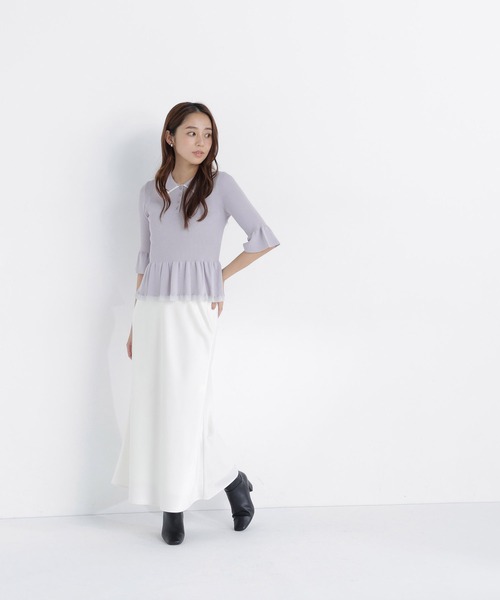NATURAL BEAUTY BASIC(ナチュラルビューティーベーシック)の「シアーラインペプラムニット(ニット/セーター・レディース・ブラウン系その他/グレー系その他/ブラック系その他2・フリ-)」の19枚目の写真