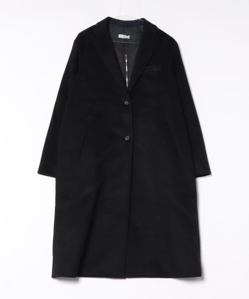 ARCHIVER(アーカイバ)の「【S】【it】【BLANC VERT】カシミヤ混 テーラードカラー ロングコート(テーラードジャケット・レディース・ブラック・40)」の1枚目の写真