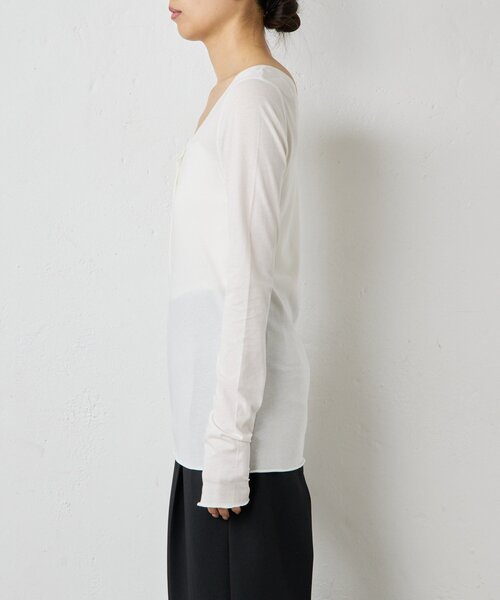 GALLARDAGALANTE（ガリャルダガランテ）の「【La nature linge】キュプラハイツイストヘンリーロンTee（Tシャツ/カットソー・レディース・モカ/イエロー/ブラック/オフホワイト・FREE）」の17枚目の写真