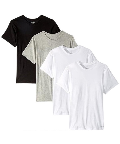 Calvin Klein(カルバン・クライン)の「Calvin Klein Tシャツ クルーネック半袖 4枚組(Tシャツ/カットソー・メンズ・ホワイト系その他/ホワイト/ブラック・LARGE/MEDIUM/X-LARGE/SMALL)」の2枚目の写真