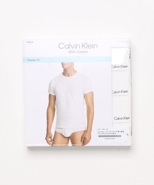 Calvin Klein(カルバン・クライン)の「Calvin Klein Tシャツ クルーネック半袖 4枚組(Tシャツ/カットソー・メンズ・ホワイト系その他/ホワイト/ブラック・LARGE/MEDIUM/X-LARGE/SMALL)」の4枚目の写真