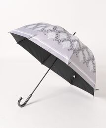 macocca（マコッカ）の「モノクロームシリーズ ダマスク柄 晴雨兼用 ショート傘 遮光率・UVカット率99.9％以上 はっ水加工 UPF50＋（長傘）」