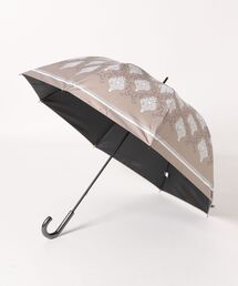 macocca（マコッカ）の「モノクロームシリーズ ダマスク柄 晴雨兼用 ショート傘 遮光率・UVカット率99.9％以上 はっ水加工 UPF50＋（長傘）」