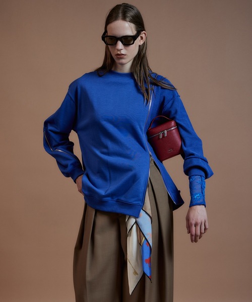 MAISON SPECIAL(メゾンスペシャル)の「【2026Autumn PRE-ORDER】Reverse Zipper Sweatshirt/リバースファスナースウェット(スウェット・レディース・ライトグレー/チャコールグレー/イエロー/ブルー・FREE)」の4枚目の写真