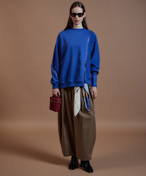 MAISON SPECIAL(メゾンスペシャル)の「【2026Autumn PRE-ORDER】Reverse Zipper Sweatshirt/リバースファスナースウェット(スウェット・レディース・ライトグレー/チャコールグレー/イエロー/ブルー・FREE)」の12枚目の写真
