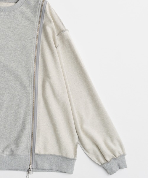 MAISON SPECIAL(メゾンスペシャル)の「【2026Autumn PRE-ORDER】Reverse Zipper Sweatshirt/リバースファスナースウェット(スウェット・レディース・ライトグレー/チャコールグレー/イエロー/ブルー・FREE)」の21枚目の写真