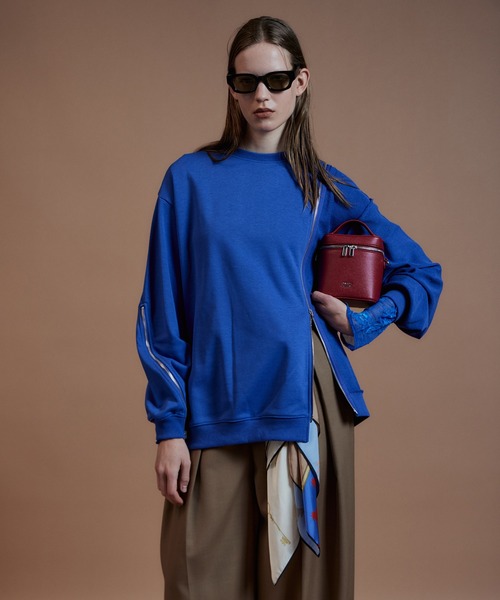 MAISON SPECIAL(メゾンスペシャル)の「【2026Autumn PRE-ORDER】Reverse Zipper Sweatshirt/リバースファスナースウェット(スウェット・レディース・ライトグレー/チャコールグレー/イエロー/ブルー・FREE)」の10枚目の写真
