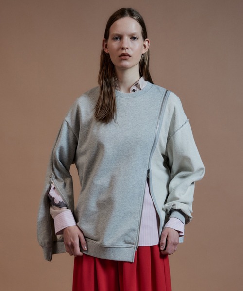 MAISON SPECIAL(メゾンスペシャル)の「【2026Autumn PRE-ORDER】Reverse Zipper Sweatshirt/リバースファスナースウェット(スウェット・レディース・ライトグレー/チャコールグレー/イエロー/ブルー・FREE)」の7枚目の写真