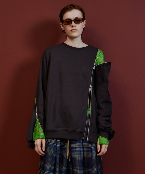 MAISON SPECIAL(メゾンスペシャル)の「【2026Autumn PRE-ORDER】Reverse Zipper Sweatshirt/リバースファスナースウェット(スウェット・レディース・ライトグレー/チャコールグレー/イエロー/ブルー・FREE)」の5枚目の写真