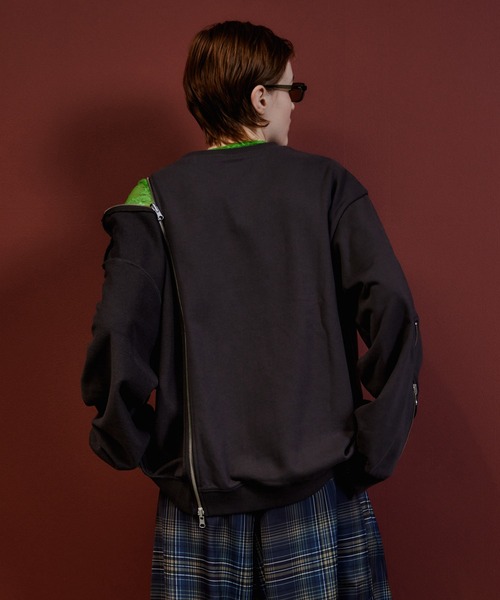 MAISON SPECIAL(メゾンスペシャル)の「【2026Autumn PRE-ORDER】Reverse Zipper Sweatshirt/リバースファスナースウェット(スウェット・レディース・ライトグレー/チャコールグレー/イエロー/ブルー・FREE)」の6枚目の写真