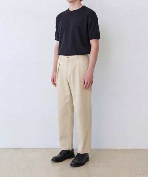 EDINBURGH CLUB(エディンバラクラブ)の「COOL LINEN HALF-SLEEVE KNIT (NAVY)(ニット/セーター・メンズ・ネイビー・SMALL/MEDIUM/LARGE/X-LARGE)」の3枚目の写真