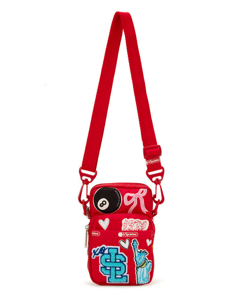LeSportsac(レスポートサック)の「PW MINI PHONE XBODY パッチワークレッドミニフォーンクロスボディ(ショルダーバッグ・レディース・レッド・FREE)」の7枚目の写真