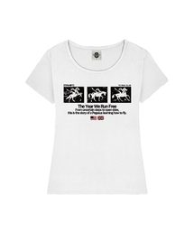 RUN FREE レディース Uネック スリムフィット 半袖Tシャツ 6 COLORS