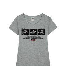 RUN FREE レディース Uネック スリムフィット 半袖Tシャツ 6 COLORS