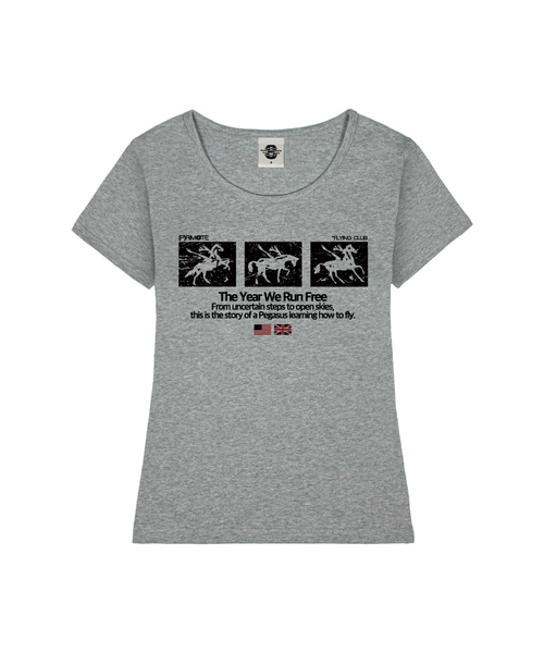 PRIMATE(プライメイト)の「RUN FREE レディース Uネック スリムフィット 半袖Tシャツ 6 COLORS(Tシャツ/カットソー・レディース・ホワイト/ネイビー/ミックスグレー/ピンク/ブラック/ミント・SMALL/MEDIUM)」の3枚目の写真