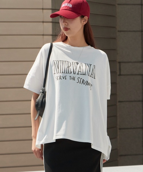 GOOD ROCK SPEED(グッドロックスピード)の「GOOD ROCK SPEED/グッドロックスピード Serve The Servants Dolman T-Shirt プリントTシャツ 半袖 クルーネック ドルマンスリーブ メンズ レディース 2026年 夏 夏服(Tシャツ/カットソー・レディース・ホワイト・FREE)」の3枚目の写真
