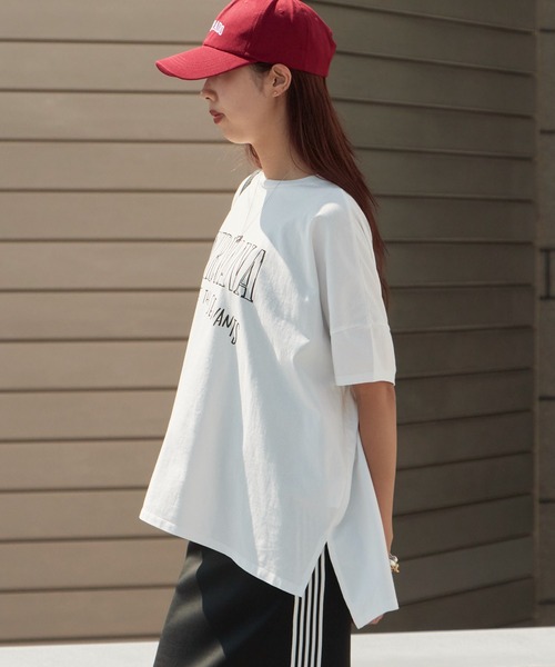 GOOD ROCK SPEED(グッドロックスピード)の「GOOD ROCK SPEED/グッドロックスピード Serve The Servants Dolman T-Shirt プリントTシャツ 半袖 クルーネック ドルマンスリーブ メンズ レディース 2026年 夏 夏服(Tシャツ/カットソー・レディース・ホワイト・FREE)」の4枚目の写真