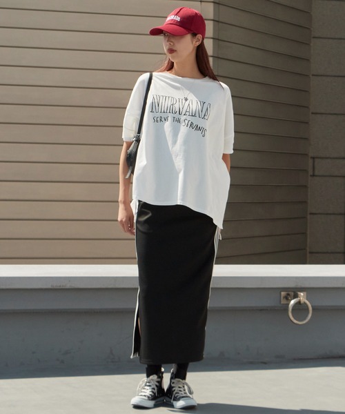 GOOD ROCK SPEED(グッドロックスピード)の「GOOD ROCK SPEED/グッドロックスピード Serve The Servants Dolman T-Shirt プリントTシャツ 半袖 クルーネック ドルマンスリーブ メンズ レディース 2026年 夏 夏服(Tシャツ/カットソー・レディース・ホワイト・FREE)」の5枚目の写真