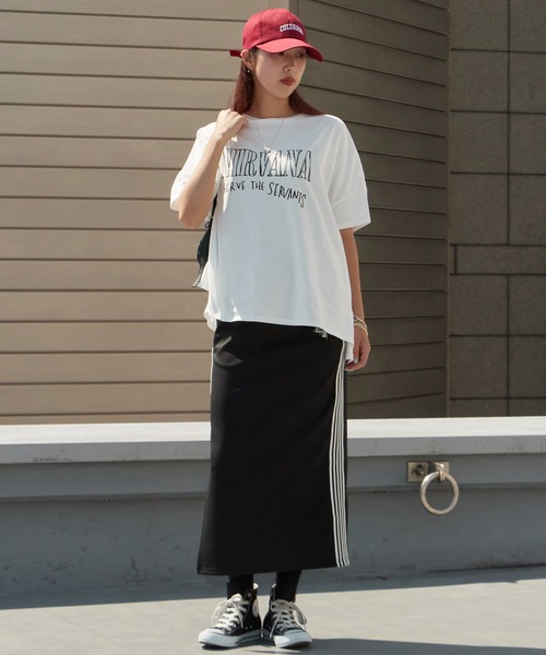 GOOD ROCK SPEED(グッドロックスピード)の「GOOD ROCK SPEED/グッドロックスピード Serve The Servants Dolman T-Shirt プリントTシャツ 半袖 クルーネック ドルマンスリーブ メンズ レディース 2026年 夏 夏服(Tシャツ/カットソー・レディース・ホワイト・FREE)」の7枚目の写真