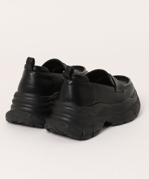 la farfa SHOES(ラ・ファーファ シューズ)の「la farfa shoes 厚底スニーカーローファー(ローファー・レディース・ブラック/シルバー・L/M/XL/LL)」の3枚目の写真