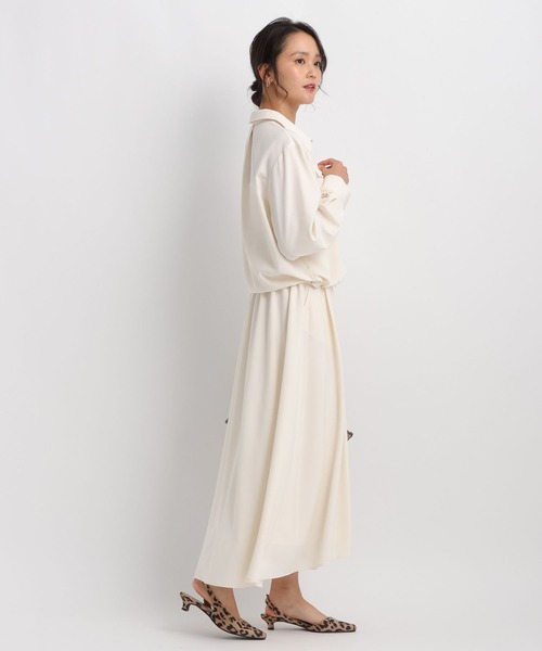 Andemiu(アンデミュウ)の「ドロストシャツセットアップ/1057225(ワンピース・レディース・ボルドー/オフホワイト・FREE)」の12枚目の写真