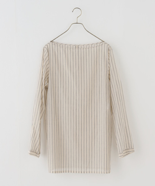 plage(プラージュ)の「Silk mix stripe T ブラウス(シャツ/ブラウス・レディース・ベージュ・FREE)」の10枚目の写真